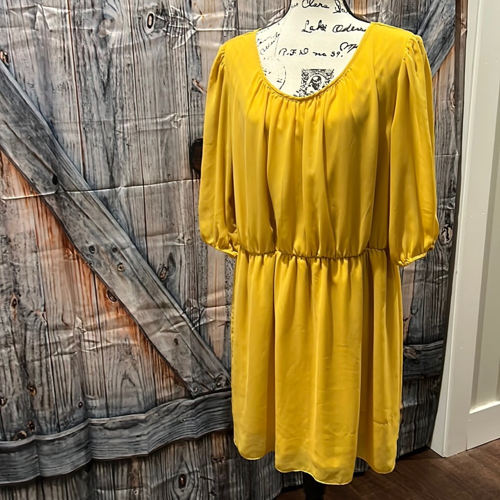 Beautiful Fall Dress- Mustard Color